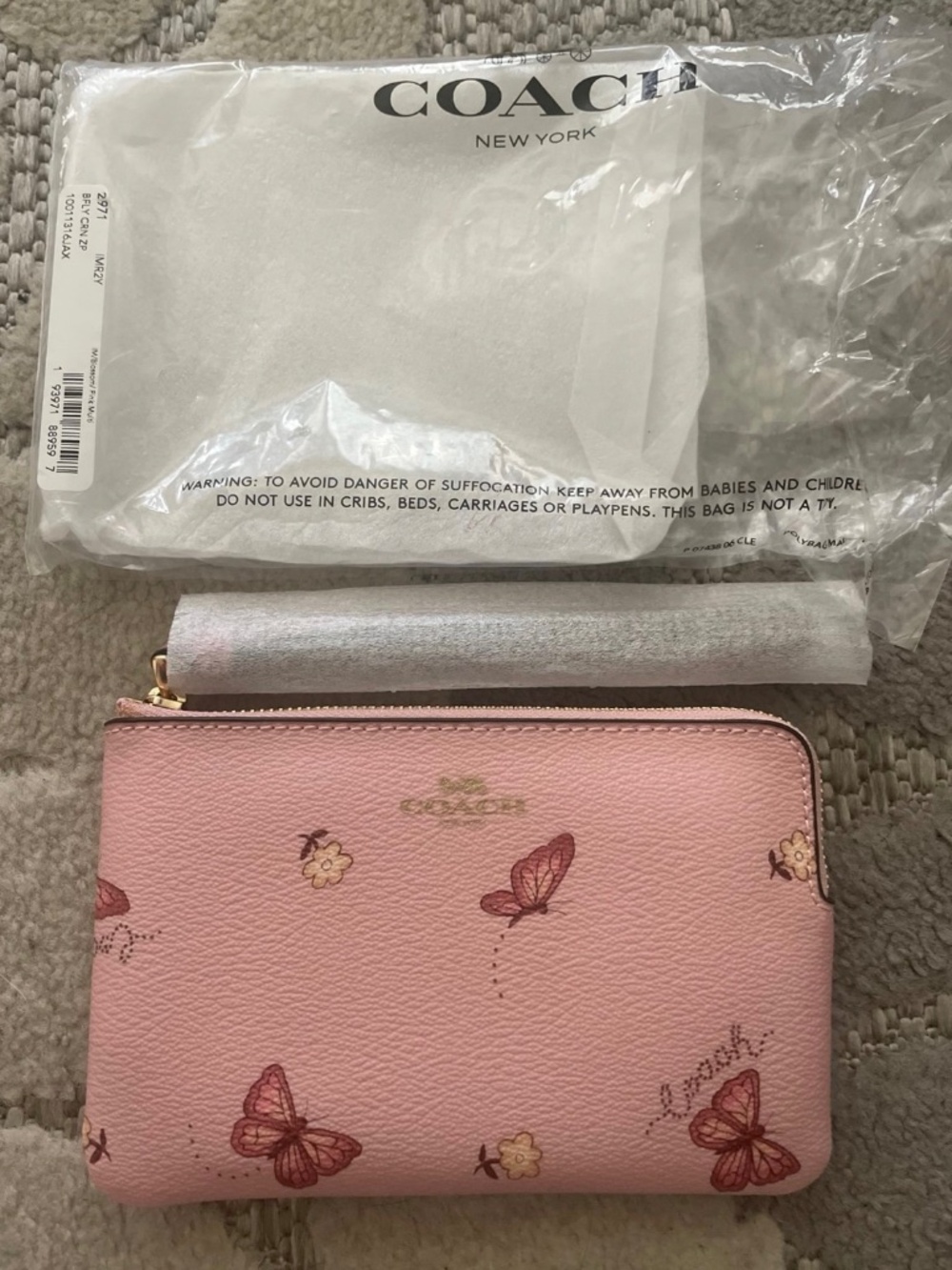 Butterfly Pink Coach Wallet - Picture 4 of 4